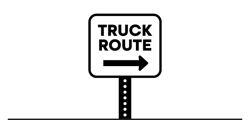 truck route sign